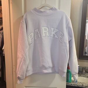 Parke Mock Neck Sweatshirt - Lilac & White L/XL